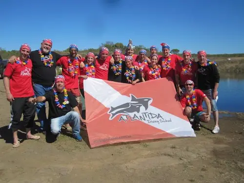 Foto del grupo de buceadores en Canteras El Terrible, septiembre 2016