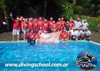 Foto del grupo de buceadores en Angra Dos Reis, diciembre 2016