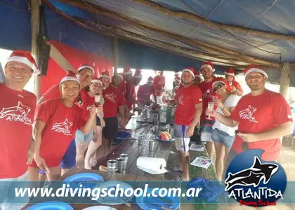 Foto del grupo de buceadores en Canteras El Terrible, diciembre 2016