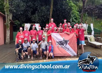 Foto del grupo de buceadores en Angra Dos Reis, marzo 2017