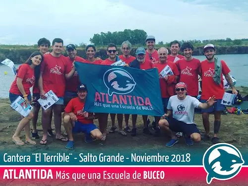 Foto del grupo de buceadores en Canteras El Terrible, noviembre 2018