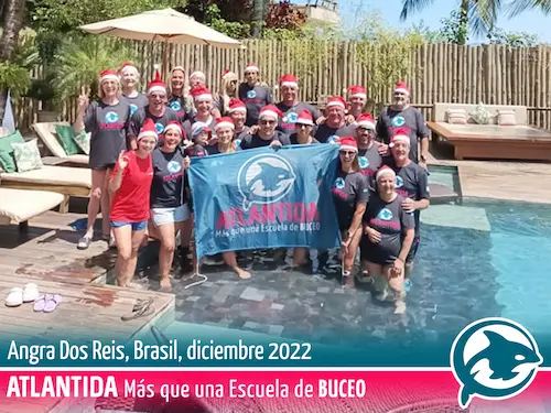 Foto del grupo de buceadores en Angra Dos Reis, diciembre 2022